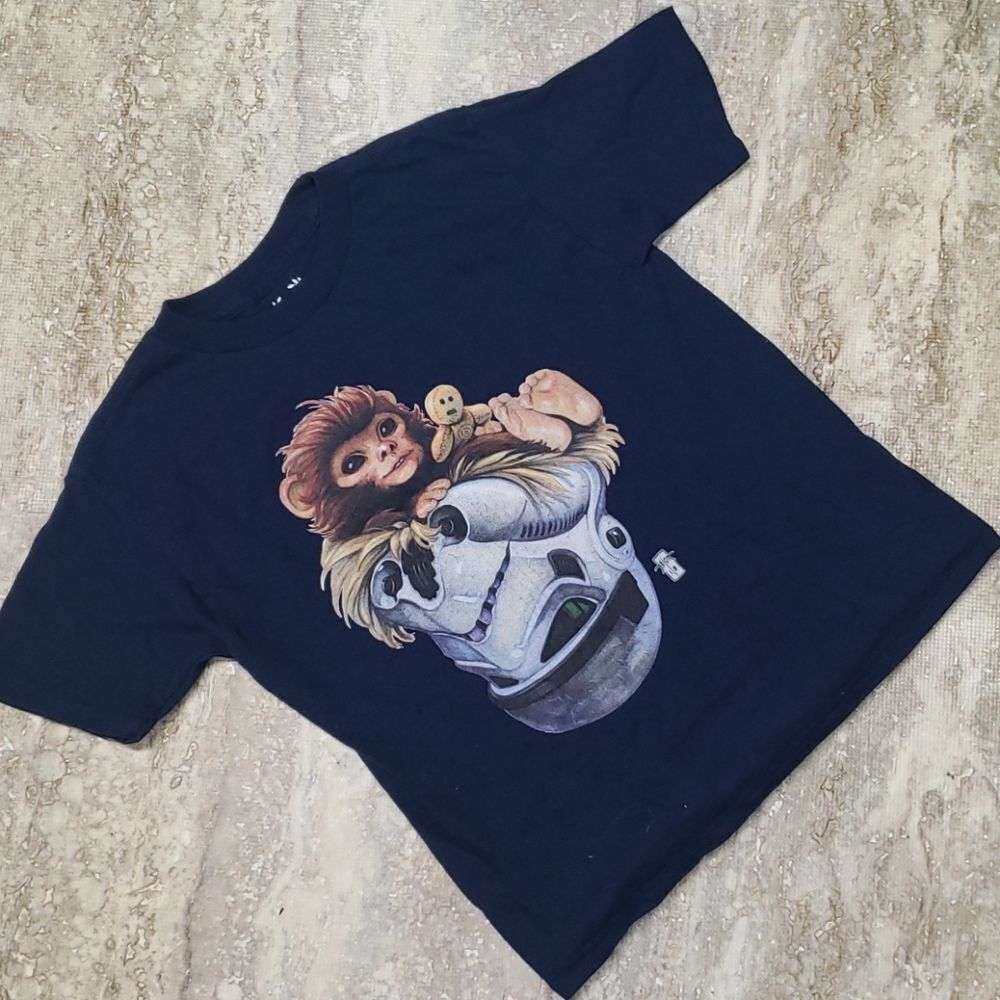 TEE PUBLIC STARWARS STORMTROOPER HELMET TEE SIZE 7